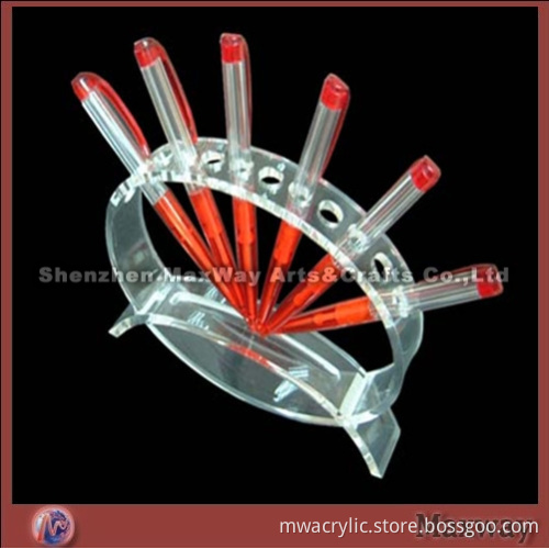 Acrylic transparent elegant rudder-shaped pen holder